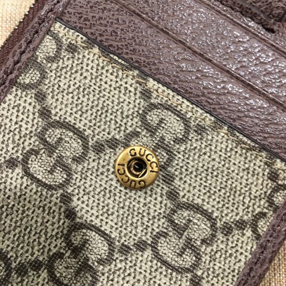 GUCCI Coated Canvas Ophidia GG Coin Purse Card Holder - Picture 4 of 7